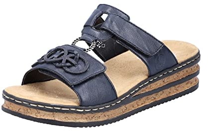 Rieker Femme 62936 Sandale, Bleu, 40 EU