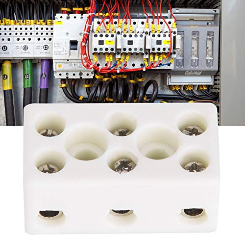 Bloques de terminales de cerámica de 3 vías conectores de cerámica de porcelana de alta temperatura bloque de terminales de porcelana bloque de terminales 24A para líneas de conex