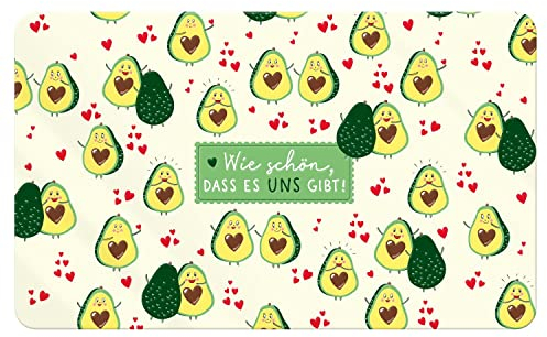 H:) PPY life Schneidebrettchen Motiv Avocado | Brett mit farbigem Druck, Resopal, 14,3 cm x 23,3 cm | Brotzeit, Frühstück, Kochen, Geschenk | 47567