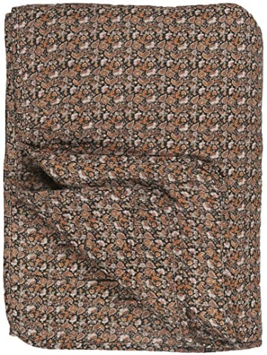 Ib Laursen Kuscheldecke Tagesdecke Steppdecke Plaid Quilt schwarz mit Minimuster 180 cm x 130 cm, 100% Baumwolle, Füllung 90% Baumwolle, 10% Polyester