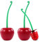 Cherry-Shaped Toilet Brush with Stand Bowl Long Handle, Home Bathroom Tools & Storage Organization Base (Pack of 2) (Claret)