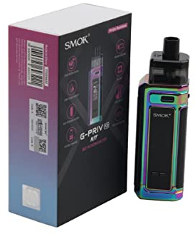 SMOK G-Priv Pod Mod Kit 80W 2500mAh Akku 5.5ml Slide-to-Open Top-Füllsystem Einstellbarer Luftstrom Kompatibel mit LP2 RPM2 Coils Type-C Aufladung E-Zigarette Verdampfer Ohne Nikotin Prism Rainbow