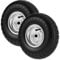 ZENO Wheelbarrow Wheels - 2 x 10 | Pneumatic Wheels Set | Truck Trolley Puncture Proof Tyre for Garden Heavy Duty Trolley Trailer Truck | Black Solid Replacement Wheelbarrow Wheel 3.50-4