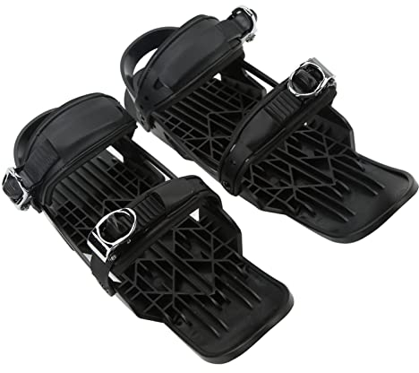 Schneeschuhe für Männer und Frauen, 17,1 x 5,7 x 3,3 Zoll, tragbare, verstellbare, rollende Kurze Mini-Skiskates aus Aluminium mit Aufbewahrungstasche, Outdoor-Winter-Schneeskates zum Skifahren