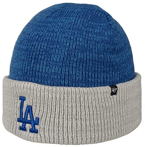 47 Brand MLB Dodgers Twotone Beanie Strickmütze Wintermütze Umschlagmütze Damen/Herren - mit Umschlag Winter Herbst-Winter
