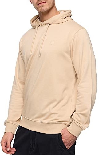 Indicode Herren Simpson Sweatshirt mit Kapuze | Hoodie Kapuzenpullover für Männer Irish Cream, XL