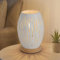 Comely Tischlampe, Nachttischlampe Schreibtischlampen für Schlafzimmer Wohnzimmer, Weiß Modern Metallkäfiglampe, E27(Ohne Glühbirne)