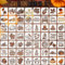 Augshy Schablonen Herbst, 56 Stück Herbst Schablonen Malen Erntedankfest Kleine Schablonen 7,6 cm Kunststoff Schablonen Wiederverwendbare Zeichenschablonen für Scrapbooking Wand Boden Deko