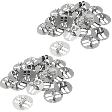 FSSTUD 100 clip per stoppini in legno e metallo, base per stoppino, supporto per candele fai da te