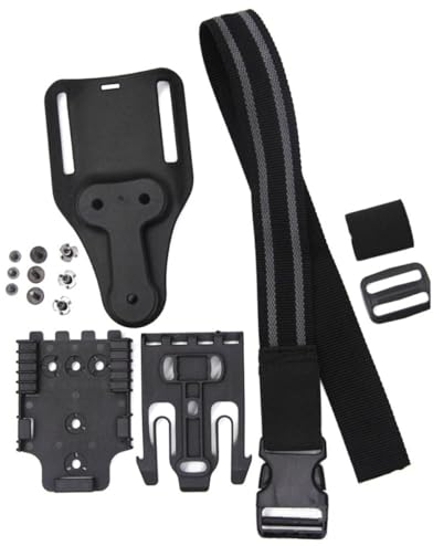 HOUSON Taktisches Drop Leg Band Strap, Schnellverschlusssystem Quick Locking System Kit Gun Holster Paddle Adpater Quick Release Buckle Drop Leg mit QLS 19 22 Jagdzubehör