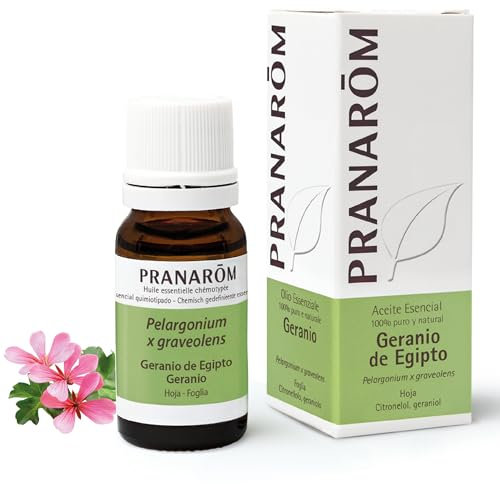 PRANARÔM - Geranio d'Egitto - Olio Essenziale chemiotipizzato - Rilassante - Cura della Pelle - 100% Puro e Naturale - OECT - 10 ml
