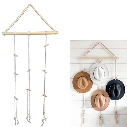 syiyunran Hutständer cap Organizer Halterung wand Aufbewahrung - 1 Stück, Hängend, Hält Mehrere Hüte Eine Vielzahl von Hütenin Einem Böhmischen Stil, Perfekt für zu Hause Und auf Reisen