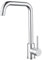 Robinet de Cuisine en Acier Inoxydable, Mitigeur Cuisine Rotative à 360° avec Arc Haut 268mm, Robinet Evier Monotrou à Eau Chaude et Froide, Chromé, G3/8