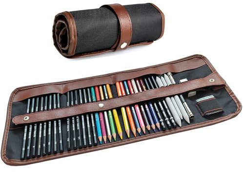 Kingmyth Drawing Pencils, Art Supplies with Sketching, Charcoal,Dual Ended Colored Pencils for Artists or Beginners
