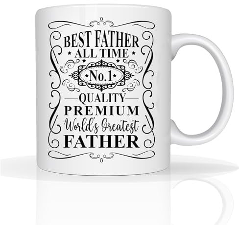 Star Online Best Father All Time Dads Mug Gifts for Dad Fathers Day Mug from Daughter & Son Birthday Gift for Daddy 11oz Ceramic Coffee Mugs