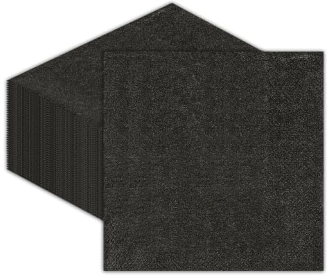 50 Stück Servietten Schwarz,25X25cm Cocktailservietten,Eukalyptus Hochzeit Servietten für Servietten Hochzeit Geburtstag Babypartys Brautjubiläum Party