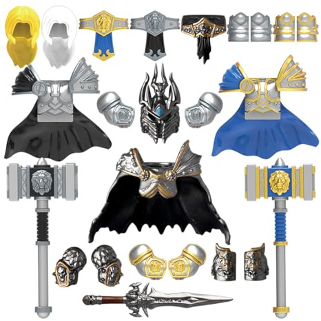 ExPrismarx Militär Waffen Set, Mittelalterliche König & Ritter Waffen Zubehör Bausteine Set, Kompatibel mit den Meisten Marken (24 Teile)