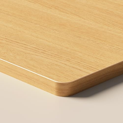 OffiGo Tablero de Mesa 25mm de Madera Maciza para Escritorio Regulable, Tabla Textura Roble para Oficina en Casa y Gaming, Fácil Instalación, 140x70cm