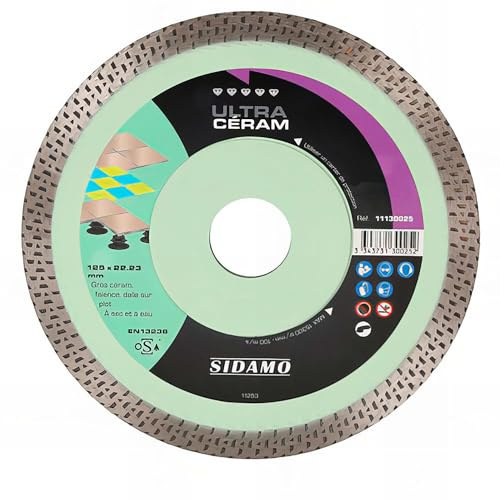 Disque diamant ULTRA CÉRAM D. 85 x 22,23 x H 7 mm Grès céram/faïence - 11130136 - Sidamo