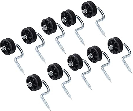 KATSU Electric Fence Corner Post Insulators 10X Pack, Multipurpose Screw-in Insulator for Wooden Corner Posts, Compatible with Polyrope, Polywire, and Polytape 667104