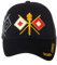 Offiziell lizenzierte US Army Signal Corps bestickte schwarze verstellbare Baseballkappe