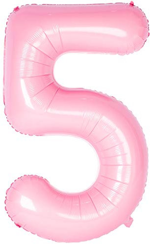 40 Zoll 0 to 9 in Tiffany Rosa Nummer Folienballon Helium Zahlenballon Luftballon Riesenzahl Party Hochzeit Kindergeburtstag Geburtstag Number 5