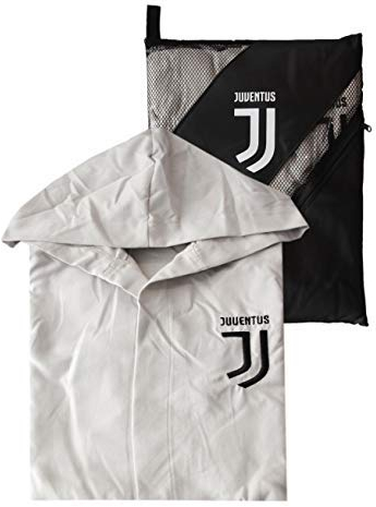 hermet Juventus FC, Accappatoio in Microfibra Tinta Unita, Bianco, Salvaspazio, Taglia 8/10 Anni, Prodotto Ufficiale
