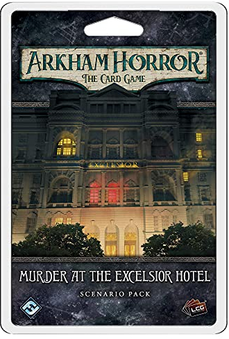 Fantasy Flight Games , Arkham Horror The Card Game: Scenario Pack - 5. Murder at The Excelsior Hotel, Card Game, Ages 14+, 1 to 4 Players, 60 to 120 Minutes Playing Time