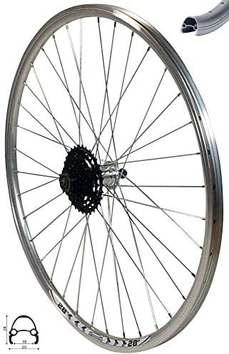 Redondo 28 Zoll Hinterrad Laufrad Felge Silber + 9 Fach Kassette