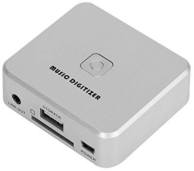 Digitalizador musical con música analógica convertida a MP3 estéreo, transmisión de datos de 128 Kbps Conversión ultrarrápida, sonido envolvente de canales izquierdo y derecho RCA, disco U de almacena