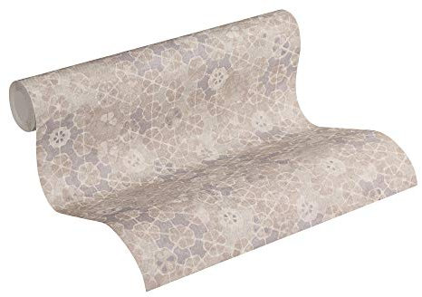 Livingwalls New Walls Vliestapete Fliesen-Optik 10,05 m x 0,53 m - Grau, Weiß - Tapete leicht strukturiert - 373912