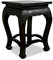 Asia Wohnstudio livasia Opiumtisch aus Akazienholz, Couchtisch aus Thailand, handgefertigter Beistelltisch, 36x26x51cm (Schwarz)