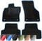 moto-MOLTICO Fußmatten Auto - Velours Autoteppiche passend für Skoda Fabia 2 (2007-2014) - 4-teiliges Set - Schwarze Automatten mit Blauen Ziernähten