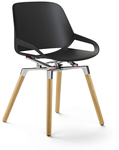 aeris Numo moderner Esszimmerstuhl – Schwingstuhl mit edlen Holzbeinen aus Eiche – Exklusiver Designstuhl – ergonomischer Stuhl für einen gesunden Rücken