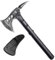 JXE JXO Campingaxt, Tomahawk mit Spike, Überlebensbeil mit Scheide, Nylonfaser-Griff für Outdoor, Survival, Wandern, Camping (36,8 cm)