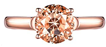 Beydodo Damenring 750 Rotgold 1.45ct Rund Morganit Ringe Rosegold Verlobung Gr. 52 (16.6)