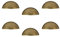 6 Un. TIRADOR Concha latón bronce envejecido para Puerta COCINA - Distancia tornillos 64MM