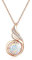 KINGWHYTE Opal Necklace 925 Sterling Silver Phoenix Princess Necklace, Opal Pendant for Women Birthstone Jewellery Birthday Gift for Her(Rose Gold)