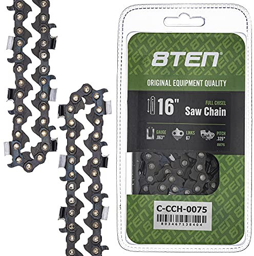 8TEN Sägekette Vollmeißel 16 Zoll .063 .325 67DL für Stihl 024 028 MS 261 290 361 390 3639 005 0067