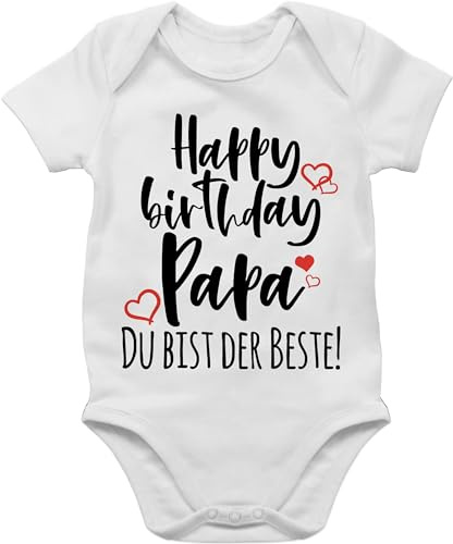 Shirtracer - Baby Body Kurzarm - Mädchen & Junge - Happy Birthday Papa