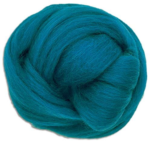 Wooliny 100 g Filzwolle Merinowolle Märchenwolle | 35 Farben zur Auswahl (27 | Petrol)