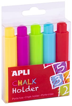 Apli 19025 – Lot de 5 porte-craies ajustables - Ø 9 mm – Chalk holder – Pince à craie réglable Assorties