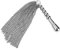 SNAILAGE Horse Riding Whip, Metal Tassel Riding Crop Flogger Teaching Training Tool for Equestrian with Metal Handle (Silver)