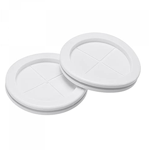 sourcing map Packung mit 4 Gummi Tüllenhalter Runde Doppelseitige für Draht Schutz 70mm Weiß