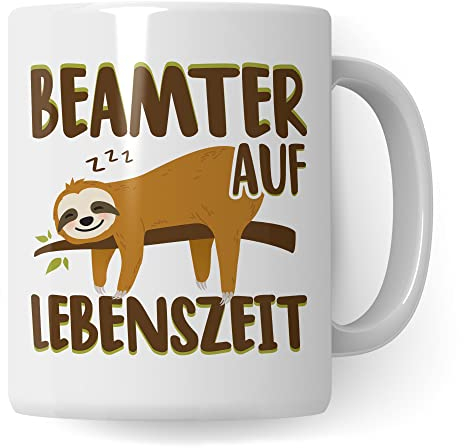 Tasse Beamter auf Lebenszeit Geschenk Beamtin Beamte Geschenke Spruch öffentlicher Dienst Beruf Geschenkidee Polizei Verbeamtung Feuerwehr Kaffeetasse Beamtentum Kaffee-Becher