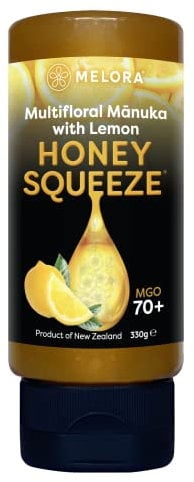 Melora 100% Pure & Certified Mānuka Honey Squeeze Bottles (Lemon)