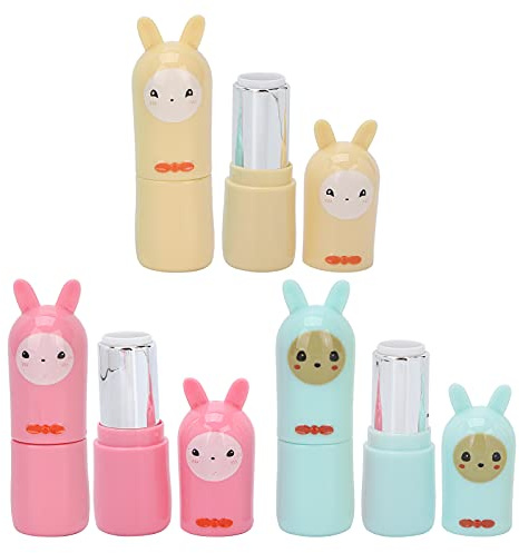 6 Pcs Lip Balm Tube Kit, Empty Cartoon Animal Shape Makeup Tools Refillable Lip Balm Bottles for DIY Homemade Lipstick