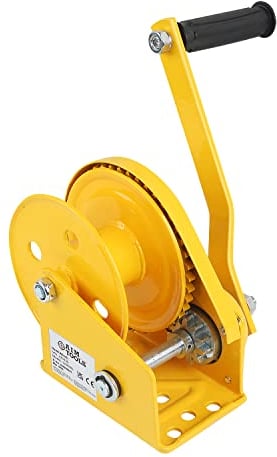 AIM Tools Treuil Manuel 2600 lbs 1180 kg Treuil à Manivelle à Cliquet Manuel avec Frein Automatique, pour Voiture Bateau Camion Traction et Levage 325638