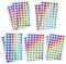 OSDUE 10 Sheets Laser Dot Stickers, 600 Pcs Self Adhesive Circle Stickers Labels, Easy Peel Colour Coding Labels, Coding Label for Scrapbook, Colour Coding Calendar Organising, (Star Stickers)