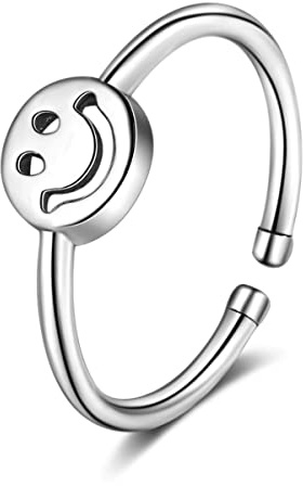 YAHOYA Ring weiblich koreanische Mode Retro Lächeln Ring Ring Persönlichkeit Temperament Smiley offener Ring